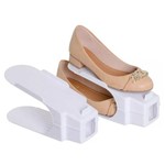 Ficha técnica e caractérísticas do produto Kit 10 Organizadores Sapatos/Sapateiras Branco - Shoes Rack