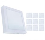 Ficha técnica e caractérísticas do produto Kit 10 Painel Plafon Led 18w Quadrado Sobrepor - Branco Frio - Importado
