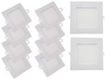 Ficha técnica e caractérísticas do produto Kit 10 Painel Plafon Led Embutir Quadrado 6w Branco Neutro 4000k - Allight