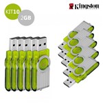 Kit 5 Pen Drive Kingston 2gb Usb 2.0 Datatraveler 101 G2 – Verde