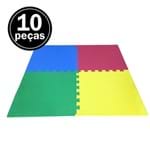 Ficha técnica e caractérísticas do produto Kit 10 Tapete Tatame Eva Loja da Maria 100x100x1,5cm 15mm Multicolorido