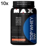 Ficha técnica e caractérísticas do produto Kit 10X Top Whey 3W - 900G Vitamina de Frutas - Max Titanium