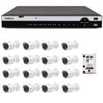 Ficha técnica e caractérísticas do produto Kit 16 Câmeras de Segurança 4MP 2k Intelbras VHD 3430 B + DVR Intelbras 4K + HD WD Purple + Acessórios