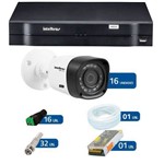 Kit 16 Câmeras de Segurança HD 720p Intelbras VHD 1010B G4 + DVR Intelbras Multi HD + Acessórios
