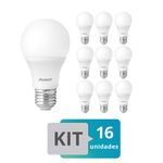 Ficha técnica e caractérísticas do produto Kit 16 Lâmpada Bulbo Led 12w Branco Frio