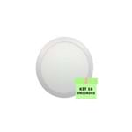 Ficha técnica e caractérísticas do produto Kit 16 Luminária Led Painel Plafon Embutir 25W Redondo 30Cm Branco Quente
