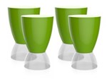Ficha técnica e caractérísticas do produto Kit 4 Banquetas Argo Assento Color Base Cristal Verde - Im In