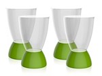 Ficha técnica e caractérísticas do produto Kit 4 Banquetas Argo Assento Cristal Base Color Verde - Im In