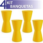 Ficha técnica e caractérísticas do produto Kit 4 Banquetas Dub Color Amarelo