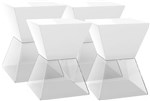 Ficha técnica e caractérísticas do produto Kit 4 Banquetas Nitro Assento Color Base Cristal Branco - Im In