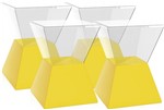 Ficha técnica e caractérísticas do produto Kit 4 Banquetas Nitro Assento Cristal Base Color Amarelo - Im In