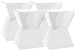 Ficha técnica e caractérísticas do produto Kit 4 Banquetas Nitro Assento Cristal Base Color Branco - Im In
