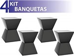 Ficha técnica e caractérísticas do produto Kit 4 Banquetas Nitro Color Preto