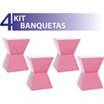 Ficha técnica e caractérísticas do produto Kit 4 Banquetas Nitro Color Rosa