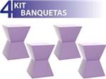 Ficha técnica e caractérísticas do produto Kit 4 Banquetas Nitro Color Roxo