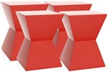 Ficha técnica e caractérísticas do produto Kit 4 Banquetas Nitro Color Vermelho - Im In