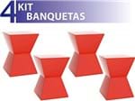 Ficha técnica e caractérísticas do produto Kit 4 Banquetas Nitro Color Vermelho