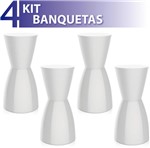 Ficha técnica e caractérísticas do produto Kit 4 Banquetas Nobe Color Branco - IM In