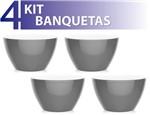 Ficha técnica e caractérísticas do produto Kit 4 Banquetas Oxy Color Cinza - IM In