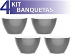 Ficha técnica e caractérísticas do produto Kit 4 Banquetas Oxy Color Cinza