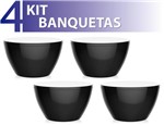 Ficha técnica e caractérísticas do produto Kit 4 Banquetas Oxy Color Preto - Im In