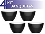 Ficha técnica e caractérísticas do produto Kit 4 Banquetas Oxy Color Preto
