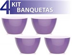 Ficha técnica e caractérísticas do produto Kit 4 Banquetas Oxy Color Roxo