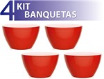 Ficha técnica e caractérísticas do produto Kit 4 Banquetas Oxy Color Vermelho