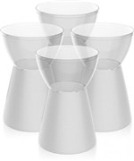 Ficha técnica e caractérísticas do produto Kit 4 Banquetas Sili Assento Cristal Base Color Branco - Im In