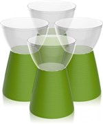 Ficha técnica e caractérísticas do produto Kit 4 Banquetas Sili Assento Cristal Base Color Verde - Im In