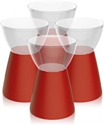 Ficha técnica e caractérísticas do produto Kit 4 Banquetas Sili Assento Cristal Base Color Vermelho - Im In