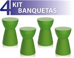 Ficha técnica e caractérísticas do produto Kit 4 Banquetas Sili Color Verde