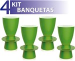 Ficha técnica e caractérísticas do produto Kit 4 Banquetas Tin Color Verde - IM In