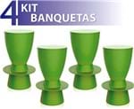 Ficha técnica e caractérísticas do produto Kit 4 Banquetas Tin Color Verde