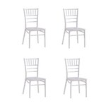 Ficha técnica e caractérísticas do produto Kit 4 Cadeira Tiffany - Branco