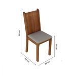 Ficha técnica e caractérísticas do produto Kit 4 Cadeiras 4290 Madesa Rustic/Pérola