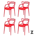 Ficha técnica e caractérísticas do produto Kit 4 Cadeiras Allegra Vermelha