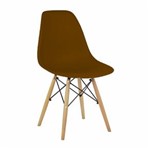 Ficha técnica e caractérísticas do produto Kit 4 Cadeiras Eames Madeira Sem Braço - MARROM