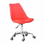 Ficha técnica e caractérísticas do produto Cadeira Eames Office Em Polipropileno Base Metal Sem Braço Vermelho