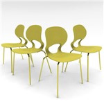 Ficha técnica e caractérísticas do produto Kit 4 Cadeiras Eclipse Amarela - Im In
