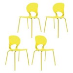 Ficha técnica e caractérísticas do produto Kit 4 Cadeiras Eclipse - Amarelo
