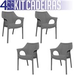 Ficha técnica e caractérísticas do produto Kit 4 Cadeiras Relic Cinza Concreto - Im In