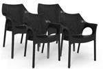 Ficha técnica e caractérísticas do produto Kit 4 Cadeiras Relic Preto - IM In