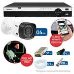 Ficha técnica e caractérísticas do produto Kit 4 Câmeras de Segurança Full HD 1080p Intelbras VHD 1220B IR + DVR Intelbras Full HD 4 Ch + Acessórios