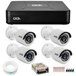 Ficha técnica e caractérísticas do produto Kit 4 Câmeras de Segurança HD 720p Giga Security GS0013 + DVR Giga Security Multi HD + Acessórios