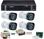 Ficha técnica e caractérísticas do produto Kit 4 Câmeras de Segurança HD 720p Intelbras VHD 3130 B G4 + DVR Multi HD + Acessórios