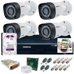 Ficha técnica e caractérísticas do produto Kit 4 Câmeras de Segurança HD 720p Intelbras VHD 3130 B G4 + DVR Multi HD + HD 1TB + Acessórios