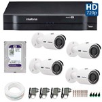 Ficha técnica e caractérísticas do produto Kit 4 Câmeras de Segurança HD 720p Intelbras VHD 3130B G3 + HD para Gravação + Acessórios