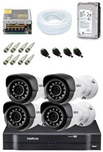 Ficha técnica e caractérísticas do produto Kit 4 Câmeras Intelbras Multi Hd 20m Vmh 1120b 1mp Mhdx 1004