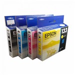 Ficha técnica e caractérísticas do produto Kit 4 Cartuchos Epson 133 Epson TX235W TX420W TX430W TX320F